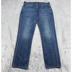Lucky Brand 221 Original Straight Jeans Mens 33x30 Blue Zip Fly Classic 5 Pocket